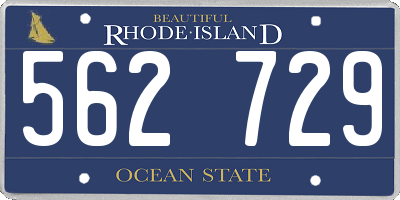 RI license plate 562729