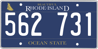 RI license plate 562731