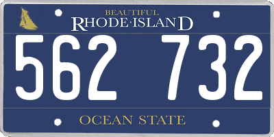 RI license plate 562732