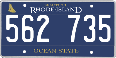 RI license plate 562735