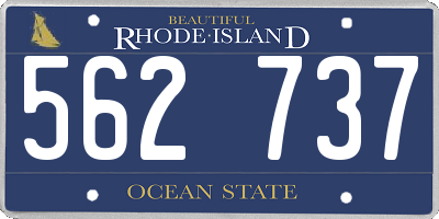 RI license plate 562737