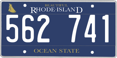 RI license plate 562741