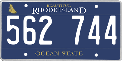 RI license plate 562744