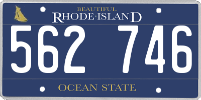 RI license plate 562746