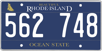 RI license plate 562748