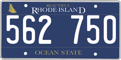 RI license plate 562750
