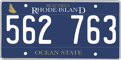 RI license plate 562763