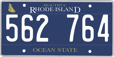 RI license plate 562764