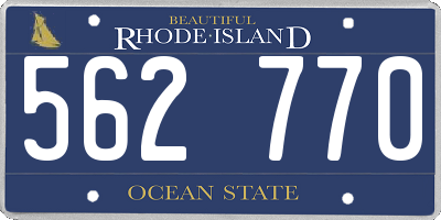 RI license plate 562770