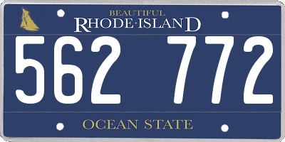 RI license plate 562772