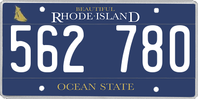 RI license plate 562780