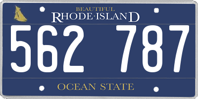RI license plate 562787