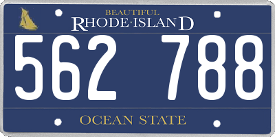 RI license plate 562788