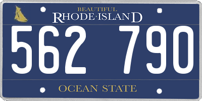 RI license plate 562790
