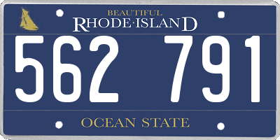 RI license plate 562791
