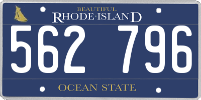 RI license plate 562796