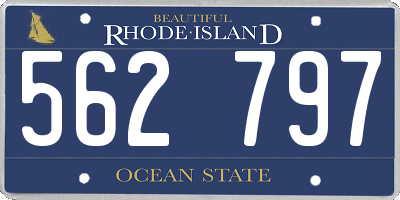 RI license plate 562797
