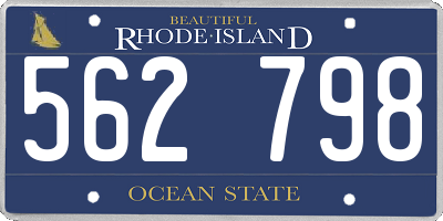 RI license plate 562798