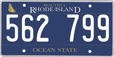 RI license plate 562799