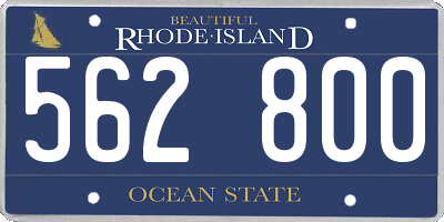 RI license plate 562800