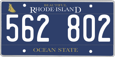 RI license plate 562802