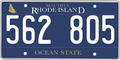 RI license plate 562805