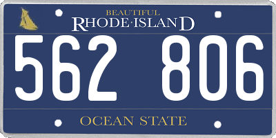 RI license plate 562806