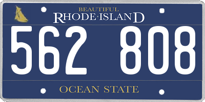RI license plate 562808