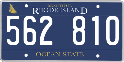 RI license plate 562810