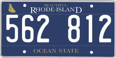 RI license plate 562812