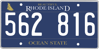 RI license plate 562816