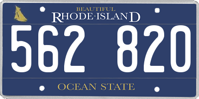 RI license plate 562820