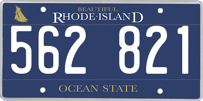 RI license plate 562821