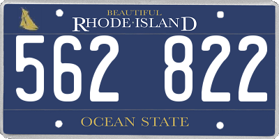 RI license plate 562822