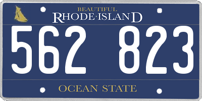 RI license plate 562823