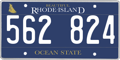 RI license plate 562824
