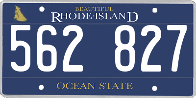 RI license plate 562827