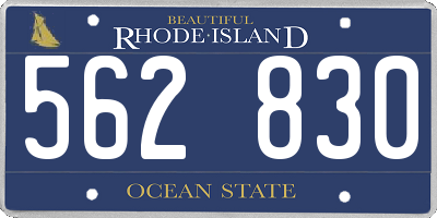 RI license plate 562830