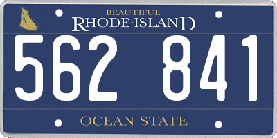 RI license plate 562841