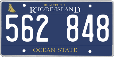 RI license plate 562848