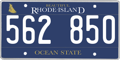 RI license plate 562850