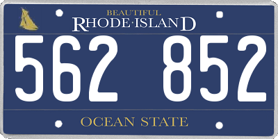 RI license plate 562852