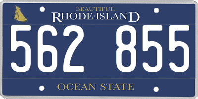 RI license plate 562855