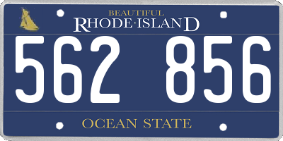 RI license plate 562856