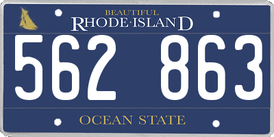 RI license plate 562863