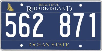 RI license plate 562871