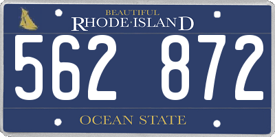 RI license plate 562872