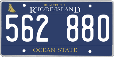 RI license plate 562880