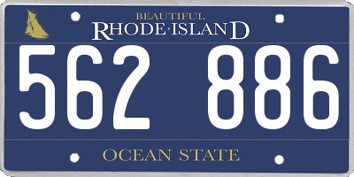 RI license plate 562886