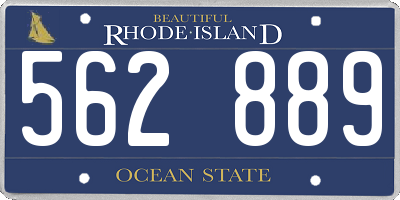 RI license plate 562889